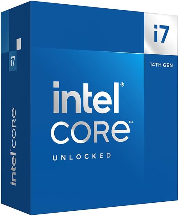 Intel CPU Corei7-14700K, 14th Generation, 20 (8P + 12E), 5.6 GHz, Domestic Authorized Dealer, BX8071514700K, AZ