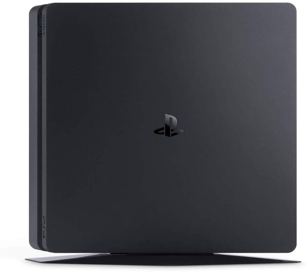 Sony PlayStation 4 Slim Console 500GB, 8GB RAM- Black- European Version, with Dual Sense wireless Controller- Black