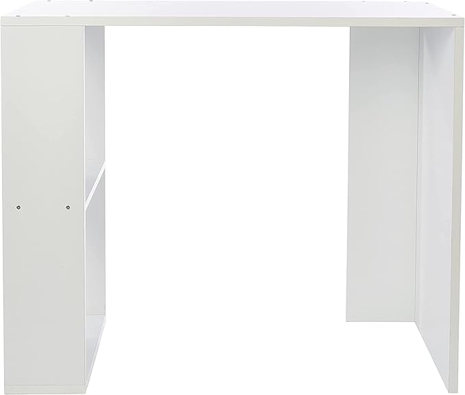 Bravo desk with racks - White, Wood - 2724648708101