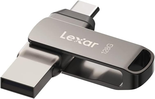 Lexar 128GB USB 3.1 Flash Drive, USB-A & USB C USB Stick up to 130MB/s Read, Type-C Thumb Drive Swivel Design, Jump Drive for USB3.0/USB2.0, Memory Stick for Android Device/Tablet/Laptop/PC/Phone