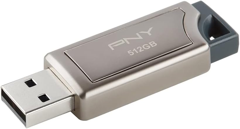 PNY PRO Elite USB 3.0 Flash Drive - 512GB, read speed up to 400MB/s, P-FD512PRO-GE, Silver