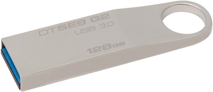 Kingston 128GB USB 3.0 Flash Disk, Steel - DTSE9G2