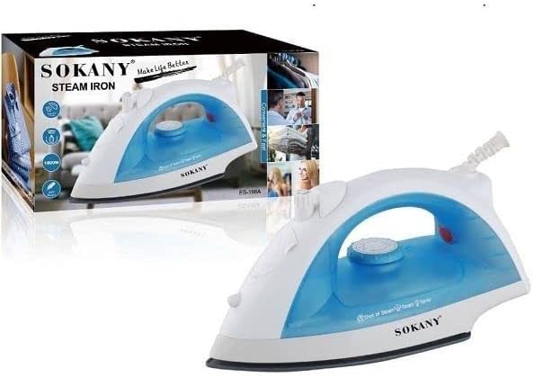 Sokany ES-198A Steam Iron Variable Steam Control Dry Ironing Spray 1800W