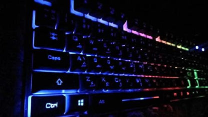 USB Wired RGB LED Lighted KEYS Keyboard For Computer