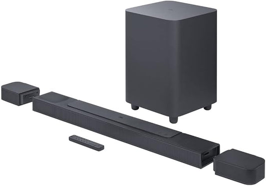 JBL Bar 800, Surround Sound Bar for TV with Wireless Subwoofer and 2 x Detachable Wireless Surround Speakers, 720W Output Power, in Black|1 year manufacturer warranty