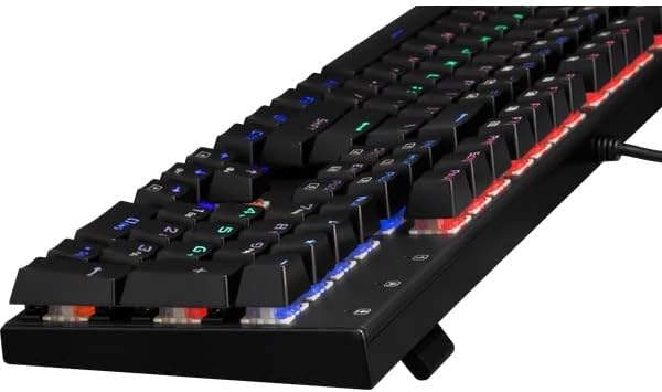 Redragon K565 R RUDRA Gaming Mechanical Keyboard - [RED Switch] - Rainbow LED Lighting - English & Arabic Keys - Black