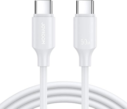 Joyroom JR- S-CC060A9 60W Type-C-to Type-C-Fast Charging Data Cable 1m-White