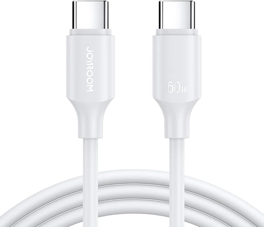 Joyroom JR- S-CC060A9 60W Type-C-to Type-C-Fast Charging Data Cable 1m-White