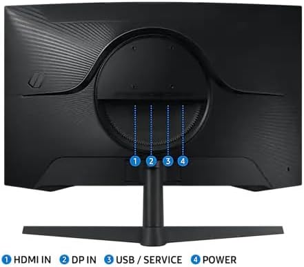 Samsung 27-Inch G55C Odyssey QHD 2K Curved Gaming Monitor, HRDR 10, VA Panel, 1ms MPRT, 144hz with Game Mode, Supports AMD FreeSync, HDMI and DisplayPort, Local Warranty