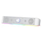 Redragon GS560 RGB Desktop Soundbar, 2.0 Channel Computer Speaker with Dynamic Lighting Bar Audio-Light Sync/Display, Touch-Control Backlit with Volume Knob, USB Powered w/ 3.5mm Cable, White - T