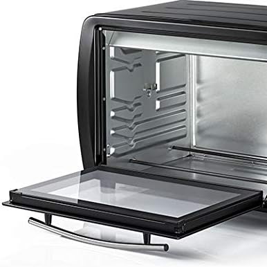 BLACK+DECKER 35L Double Glass Multifunction Toaster Oven with Rotisserie for Toasting/Baking/Broiling Black TRO35RDG-B5"Min 1 year manufacturer warranty"