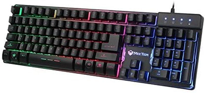 Meetion K9300 - Colorful Rainbow Backlit Gaming Keyboard - Black