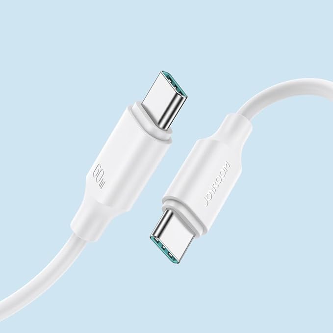 Joyroom JR- S-CC060A9 60W Type-C-to Type-C-Fast Charging Data Cable 1m-White