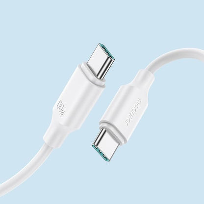 Joyroom JR- S-CC060A9 60W Type-C-to Type-C-Fast Charging Data Cable 1m-White