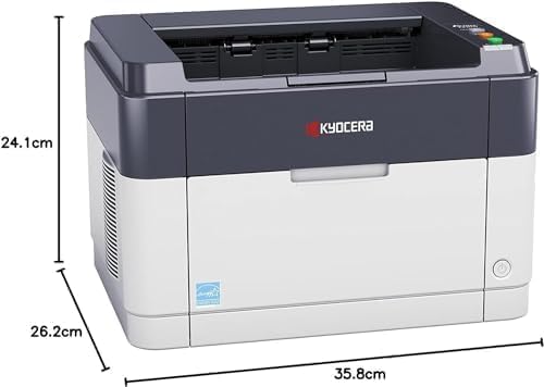 KYOCERA Ecosys FS-1041 Monochrome Black and White Laser Printer. USB 2.0, 1200 dpi, Up to 20 Pages per Minute