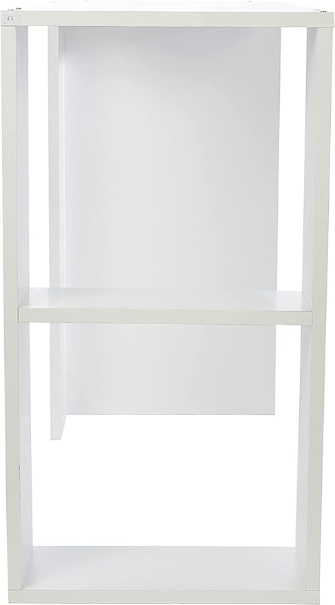 Bravo desk with racks - White, Wood - 2724648708101