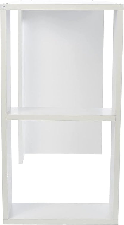 Bravo desk with racks - White, Wood - 2724648708101