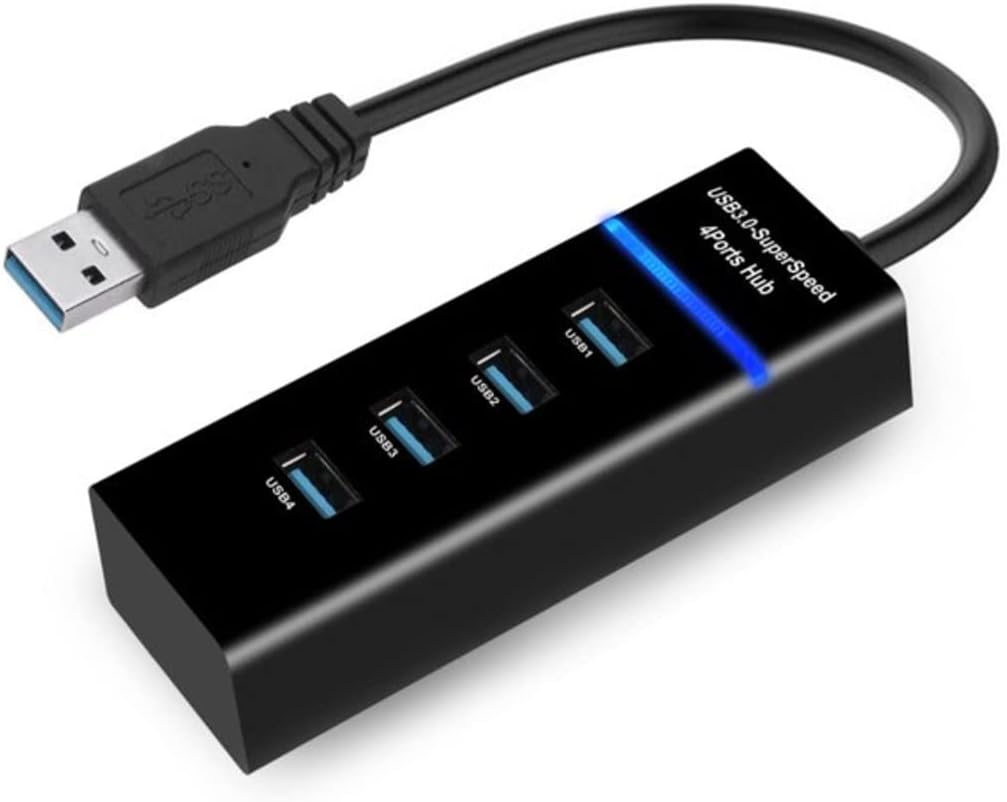 USB Hub 4-Port USB 3.0 Ultra Slim Data Hub Multi USB Hub Splitter Lead Adapter Cable USB Splitter For Macbook, Mac Mini/Pro, Surface Pro, Notebook Pc, Laptop, USB Flash Drives, And Mobile HDD