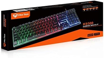 Meetion K9300 - Colorful Rainbow Backlit Gaming Keyboard - Black