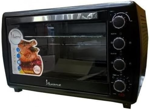 iHome Electric Oven KI-5555 55 Liter 2000W,Grill,Fan To Distribute Heat,Mesh Rack,Timer 90m,Thermostat,Black