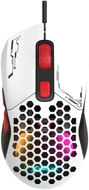 XTRIKE ME GM316 Gaming Mouse RGB USB – 7200 DPI – 7 Buttons – 2 Detachable Covers – RGB Lighting – 67G weight | (GM316W)