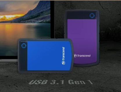 Transcend 4TB USB 3.1 Gen 1 StoreJet 25H3B SJ25H3B Rugged External Hard Drive TS4TSJ25H3B Blue