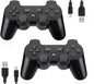 Kepisa Wireless Controller for PS3 Playstation 3 Dual Shock, Bluetooth Remote Joystick Gamepad for Six-axis with Charging Cable (Black and Black)