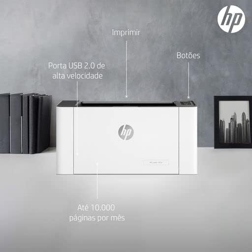 HP 107a Laser Printer, 4ZB77A - White