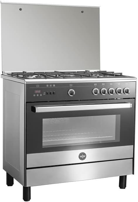 LA GERMANIA Freestanding Cooker 90 x 60, 5 Gas Burner, Stainless x Black 9M10G4A1X4AWW - T