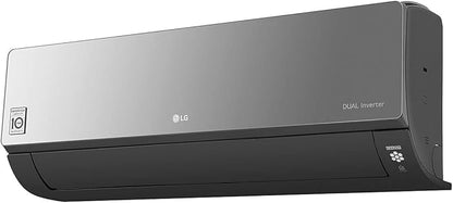 LG S4-W24K2RZD Artcool Inverter Cool and Heat Split Air Conditioner With Glass front Cover, 3 HP - Grey