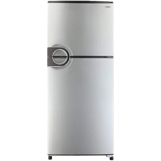 TOSHIBA Refrigerator 350 Liter No Frost, Light Silver, Circular handle GR-EF37-J-SL