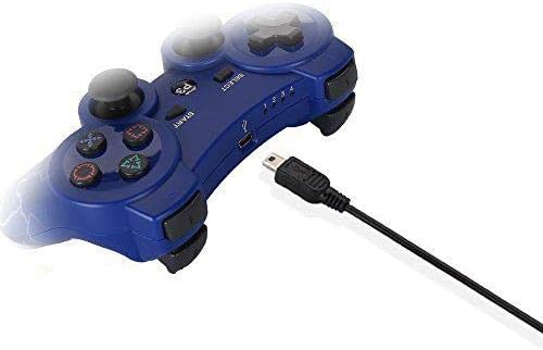 PS3 Controller Wireless Game Controller Dualshock 3 Joystick, Remote Bluetooth Sixaxis Control Gamepad Heavy-duty Game Accessories for PlayStation 3 (Navy Blue)