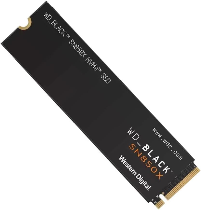 WD_BLACK 1TB SN850X NVMe Internal Gaming SSD Solid State Drive - Gen4 PCIe, M.2 2280, Up to 7,300 MB/s - WDS100T2X0E