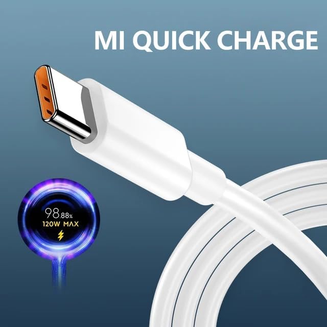 Charging Cable Very Fast With Mi Turbo Charger (6A (120W))