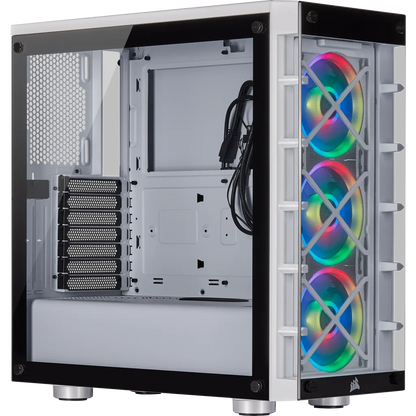 Corsair iCUE 465X RGB Mid-Tower ATX Smart Case — White - CC-9011189-WW