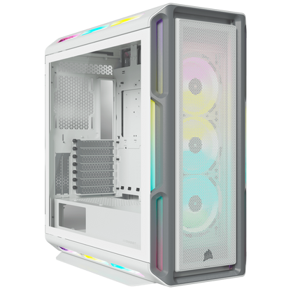 iCUE 5000T RGB Tempered Glass Mid-Tower ATX PC Case — White - CC-9011231-WW