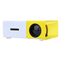 YG300 Mini Portable Projector 400-600 Lumens LCD Video Projector Support HDMI/USB/AV/CVBS/Remote Control for Home Cinema Theater Indoor/Outdoor Movie projectors Yellow