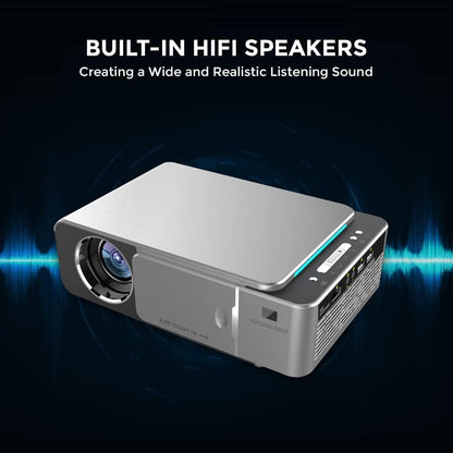 T6 Home Theater LED Projector, WiFi 3500 Lumen Brightness, 1080P HD Portable Wireless Projector for Outdoor Gaming, Home Cinema, Wireless Screen Mirroring, Up to 200" Screen Size - T