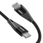 Choetech usb-c to usb-c cable, 1.2 m - black and grey