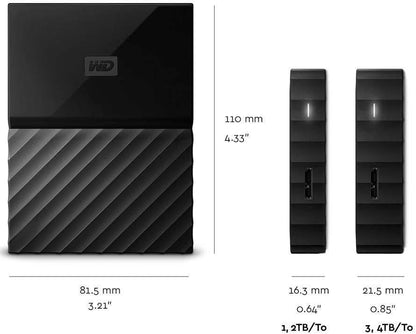 Western Digital Portable Hard Drive Storage USB 3.0 / My Passport -1TB