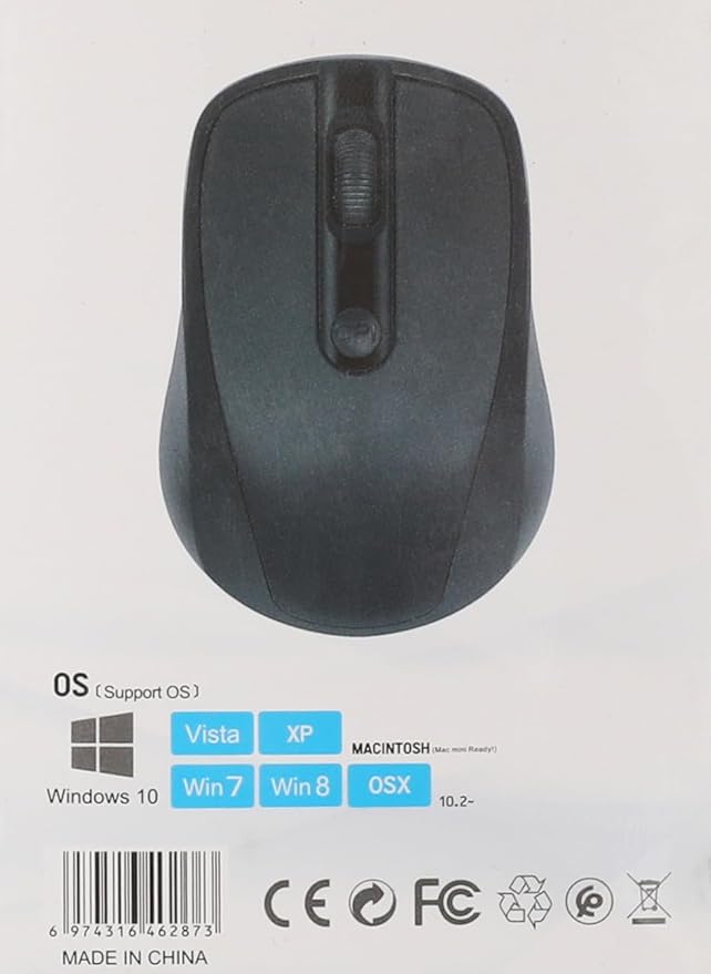 2.4 Ghz 2.4g Wireless Optical Mouse Mice Usb Receiver For Laptop Pc Black