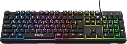 PT-203 Wired RGB Keyboard USB Multimedia Black