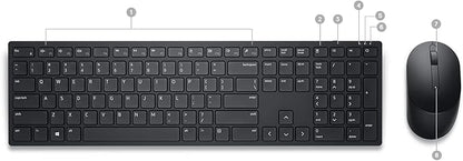 Dell KM5221W Pro Wireless USB Keyboard and Mouse Qwerty Arabic-English