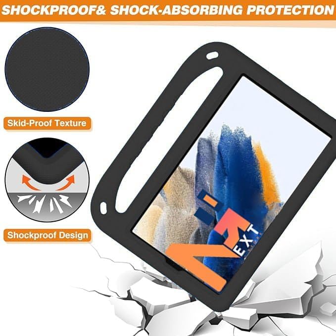 Next store Kids Case Compatible with Samsung Galaxy Tab A7 Lite 8.7 Inch T220 / T225 - Shockproof Lightweight Convertible Stand Case Cover (Black)