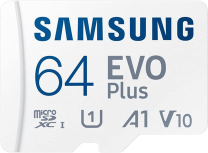 SAMSUNG Evo Plus 64GB MicroSD SDXC U1 Class 10 A1 Memory Card 130MB/S Adapter 2021