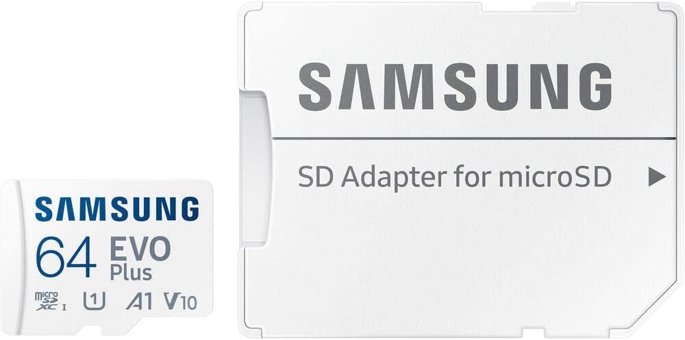 SAMSUNG Evo Plus 64GB MicroSD SDXC U1 Class 10 A1 Memory Card 130MB/S Adapter 2021