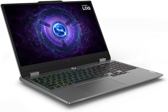 Lenovo LOQ 15IAX9 Gaming Laptop- Intel Core i5-12450HX, AI Chip: LA1, 6GB GDDR6 NVIDIA GeForce RTX3050, 8GB DDR5 RAM, 512GB SSD, 15.6" FHD (1920x1080) IPS 100% sRGB 144Hz, RGB Mouse, 2 Years Warranty - T