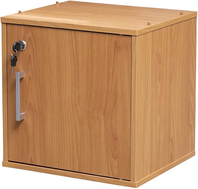 WT-EASY CARE Home Safe | Bank Locker Box | Cash Box | Jewelry Box Cabinet Wood | Key Sage Lock Box Storage Box | Safe Locker for Home and Office - Cherry wood