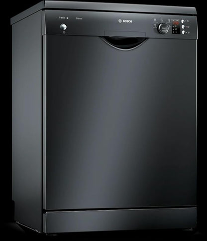 Bosch Dishwasher Series 2 - free-standing - 12 Person - 60 Cm - 5 Programmes - Black - SMS25AB00V