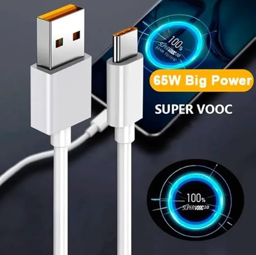 Super VOOC/SuperDart/Wrap cable Very Fast Charging Cable (6.5A (65W))